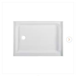 Voltaire 48 in. x 36 in. Single Threshold Acrylic Left Drain Shower Base in White