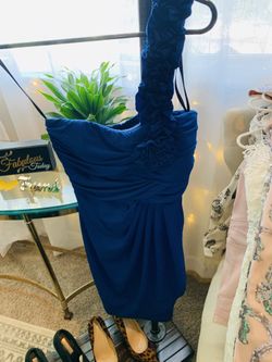Blue One Shoulder Dress