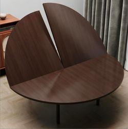 SQXLXDD Foldable Round Wood Table Top Extender - Diameter 71 inch