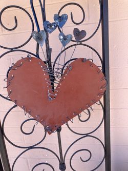 All Metal Hanging Heart