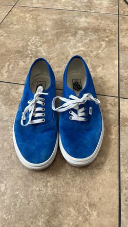 Men’s Blue Suede Vans 10.5 Scotchguard