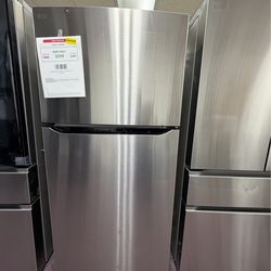 LG 20.2-cu ft Standard-Depth 30-in Wide Top-Freezer Refrigerator (Stainless Steel ENERGY STAR Certified