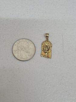 10K Yellow Gold Jesus Christ Face Charm