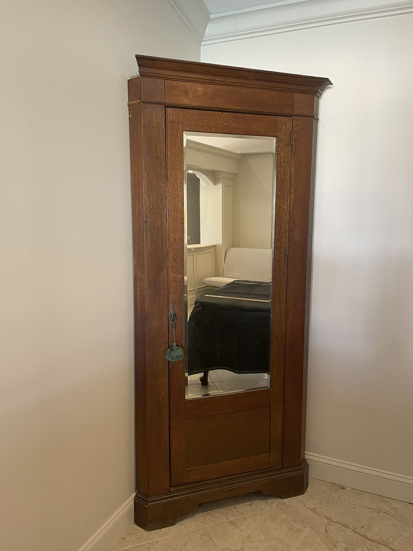 Antique Corner Cabinet, solid wood