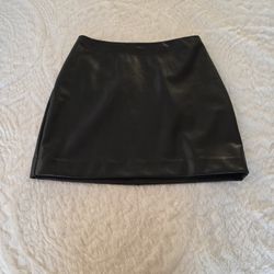 Faux Leather Mini Skirt