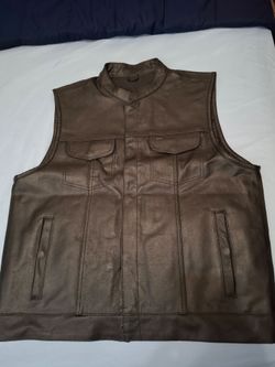 LEATHER VEST XL