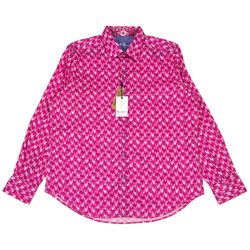 Robert Graham Bankston Button Down Shirt Mens XL Pink Long Sleeve Monogram BNWT!