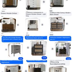 dresser！ nightstand！bookcase！chest！