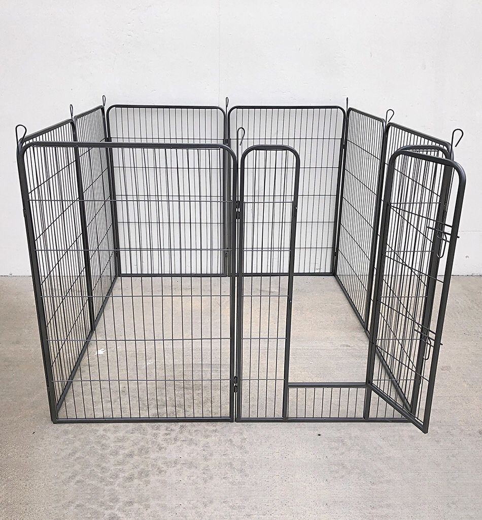 $120 NEW Heavy Duty 48” Tall x 32” Wide x 8-Panel Pet Playpen Dog Crate Kennel Exercise Cage Fence