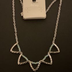 16”-18” SilverTone Necklace With Crystal Beads,by Bitna
