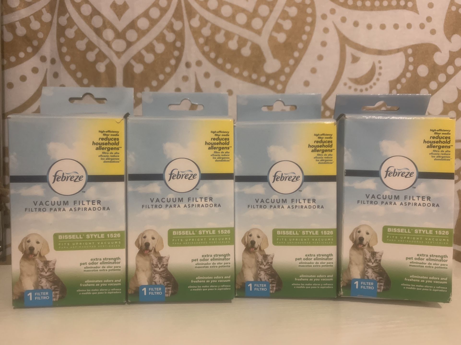 Lot Of 4 NEW Febreze Pet Odor Eliminator Bissell Vacuum Filter Model 1526