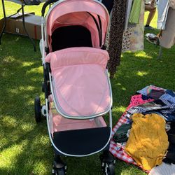 Baby Girl Stroller Pink 