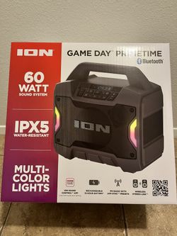 New ION Portable Rechargeable Speaker with Lights