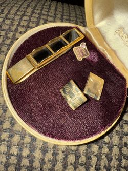 Antique Couplings And Tie Clip