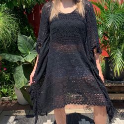 Black Sweater Cover Up Size M/L Zara 