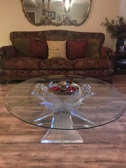 Round Glass Living room table