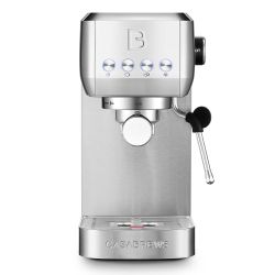 CASABREWS 3700 Essential Espresso Machine 20 Bar, Stainless Steel Cappuccino & Latte Machine with Steam Frother for Home, 43.9oz Water Tank, Silver
