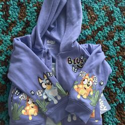 “Bluey” zip-up Hoodie And T-shirt