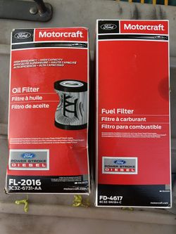 Motorcraft oil and fuel filter for 6.4 Ford diesel trucks