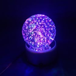 Crystal Ball With Bubbles With Stand