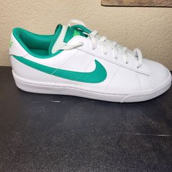 *NEW* Nike Blazer Low Leather Shoes White Forest Green Size 6.5Y Women's 8