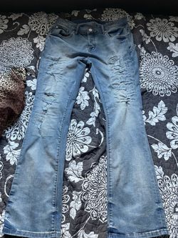 purple jeans