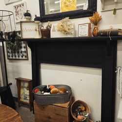 Re-vintaged fireplace mantel