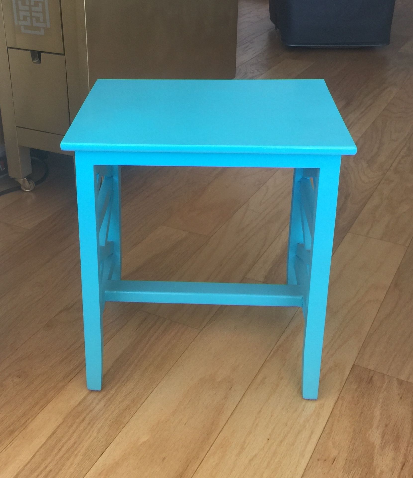 Pair of small stool/table End table Turquoise Blue