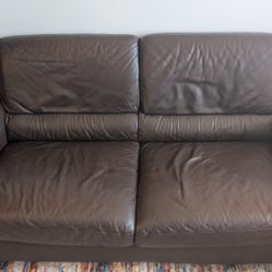 Brown Leather Couch