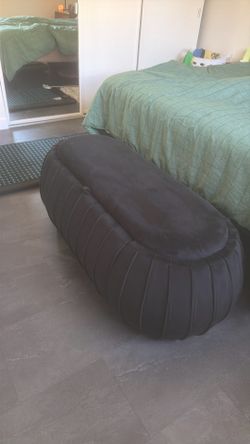 Plush Bench with Storage