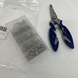 Fishing Tackle Split Rings And Pliers 