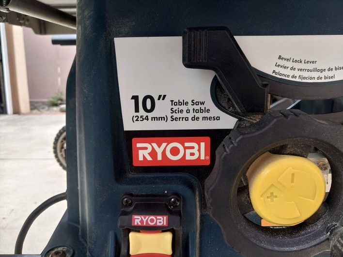 10 Inch 15 Amp Ryobi Table Saw