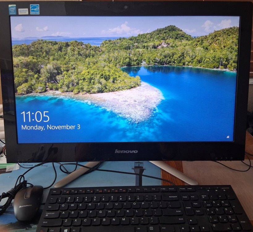 Lenovo "All-in-one" 23" PC w/ Win 10- 16GB RAM - 1T HD~ 6 USB- 1 HDMI/Camera 