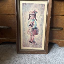 Vintage “Boobsy Girl”  Framed Print by M. Medeiros