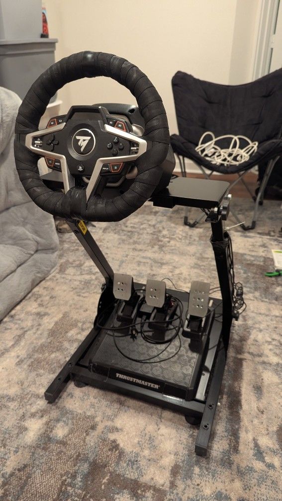 Racing Wheel, Pedals And Mount For PlayStation Racing Sim