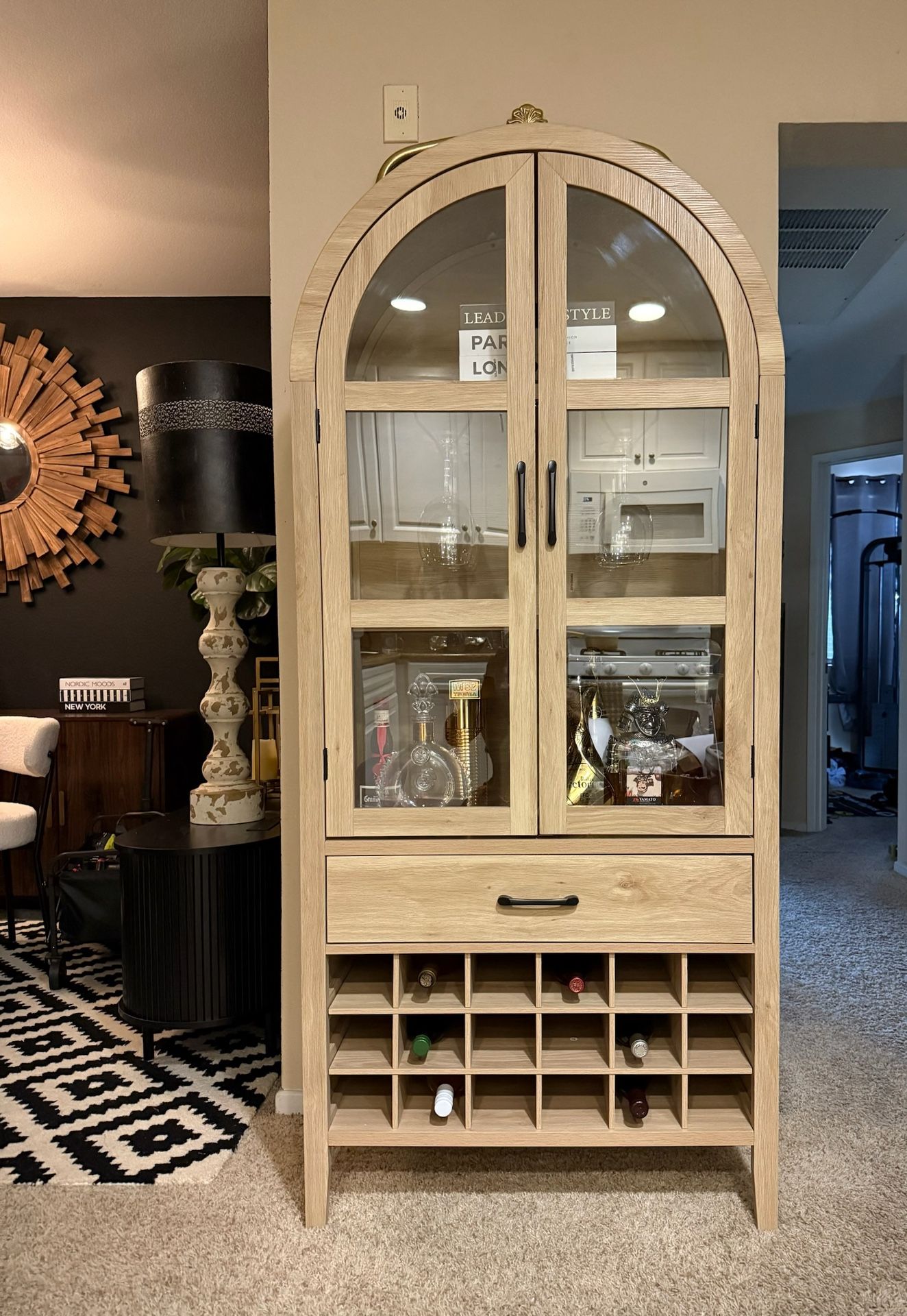 Arch Cabinet With Lots Of Storage 