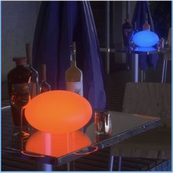 Magshion LED Ball Light Outdoor, 14" Diameter 16 RGB Color 4 Flash Modes, Color Changing Lamp with Remote, Globe Dimmable Mood Night Light for Bedroom