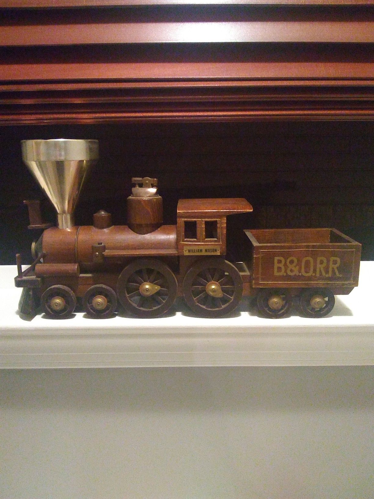 Train made of wood William Mason b&o railroad