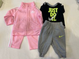 Baby adidas and Nike sets