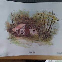 Larry Dodson Yellow Bells 1984 original signature Print