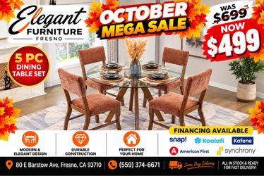 5 PC DINING TABLE
