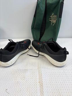Skechers 54541EWW Men’s Size 11 Extra Wide Black Red Walking Sneakers