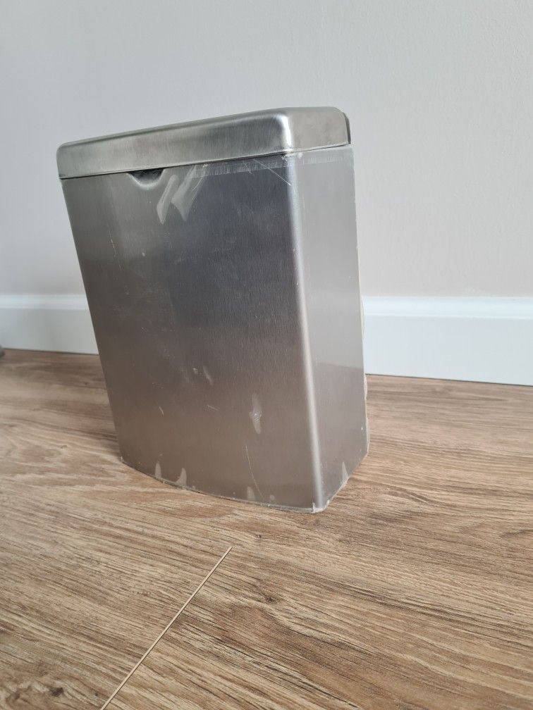 Small Trash Can For Bathroom, Kitchen, Office Stainless Steel Wall Mounted Heavy Duty