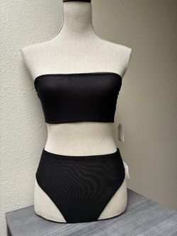 New Black Sheer Bikini Dancewear Set, size Mediu