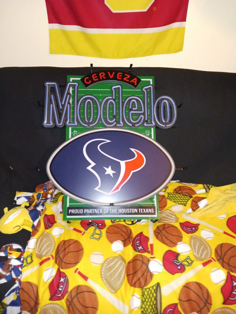 Modelo Texans Neon Sign Brand New