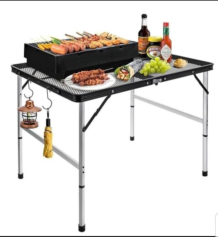 3ft x 2ft Grill Table Portable Camping Table,