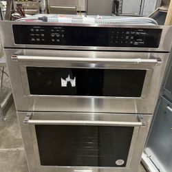KitchenAid - 30" Built-In Electric Convection Double Wall Combination with Microwave and Air Fry Mode - Stainless Steel