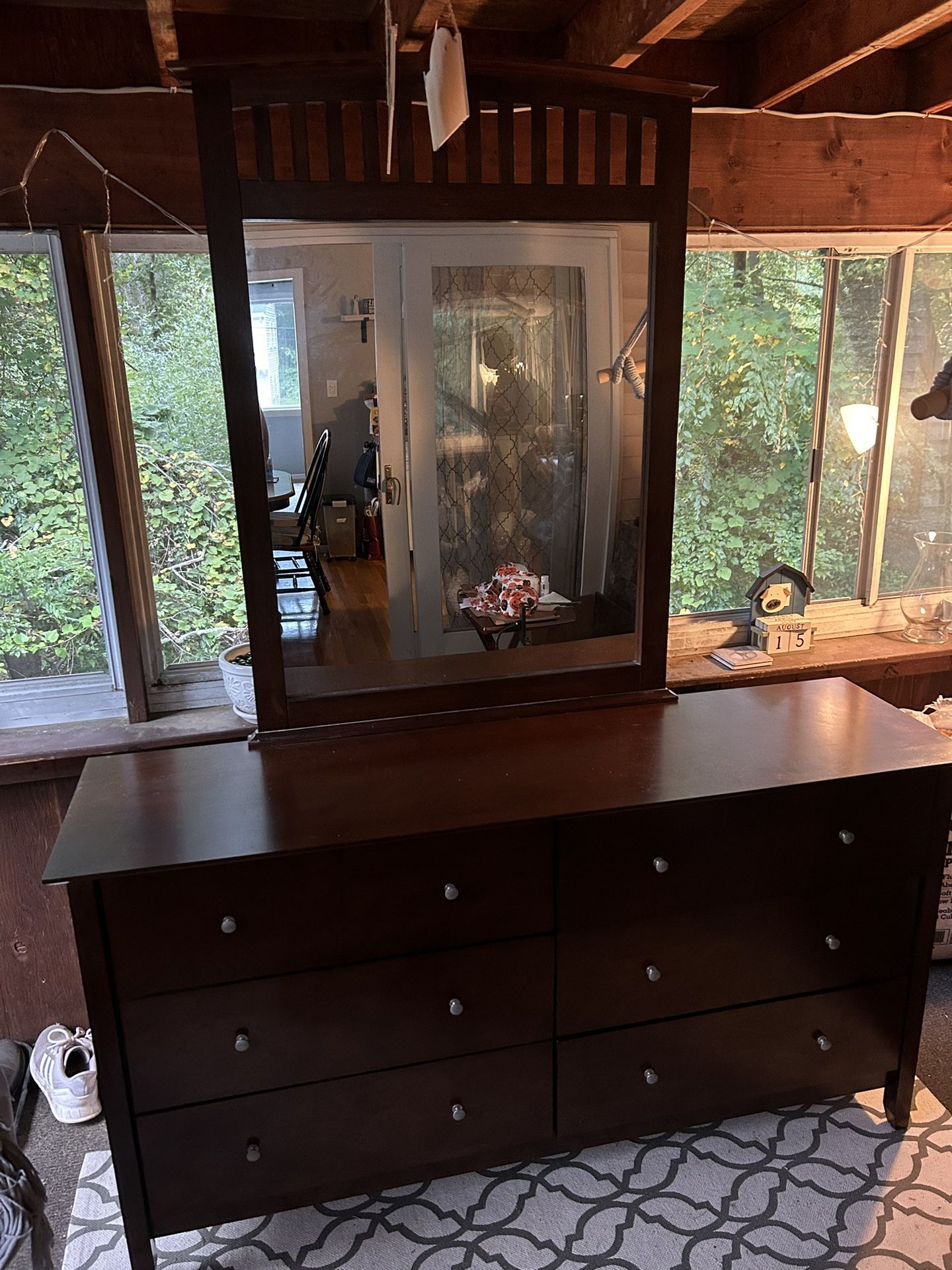 6 Drawer Bureau With Mirror
