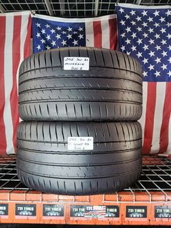 🇺🇸 2 USED TIRES 295/30ZR21 MICHELIN PILOT SPORT 4S MAX PERFORMANCE SUMMER 295 30 21