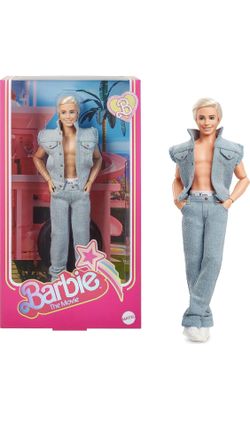 “Barbie the Movie” Collectible Ken Doll Wearing All-Denim Matching Set with Original Ken Signature Underwear doll